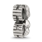 Sterling Silver Reflections Pink CZ Connector Bead