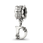 Sterling Silver Reflections Letter D Dangle Bead