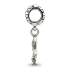 Sterling Silver Reflections Letter M Dangle Bead