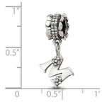 Sterling Silver Reflections Letter M Dangle Bead