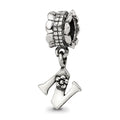 Sterling Silver Reflections Letter N Dangle Bead