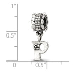 Sterling Silver Reflections Letter P Dangle Bead