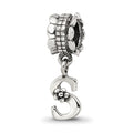 Sterling Silver Reflections Letter S Dangle Bead