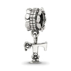 Sterling Silver Reflections Letter T Dangle Bead