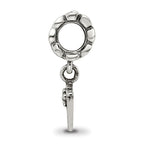 Sterling Silver Reflections Letter V Dangle Bead