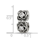 Sterling Silver Reflections CZ Connector Bead