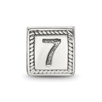 Sterling Silver Reflections Number 7 Triangle Block Bead
