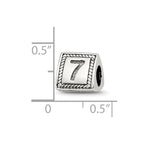 Sterling Silver Reflections Number 7 Triangle Block Bead