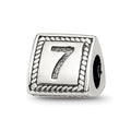 Sterling Silver Reflections Number 7 Triangle Block Bead