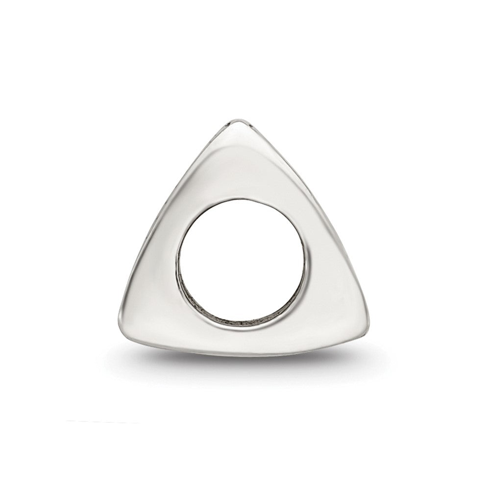 Sterling Silver Reflections Letter X Triangle Block Bead