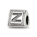 Sterling Silver Reflections Letter Z Triangle Block Bead