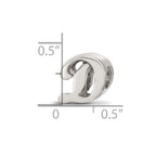 Sterling Silver Reflections Letter D Script Bead
