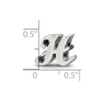 Sterling Silver Reflections Letter H Script Bead