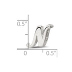 Sterling Silver Reflections Letter N Script Bead