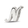 Sterling Silver Reflections Letter N Script Bead
