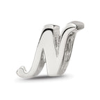 Sterling Silver Reflections Letter N Script Bead