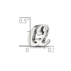 Sterling Silver Reflections Letter Q Script Bead