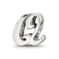 Sterling Silver Reflections Letter Q Script Bead