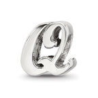 Sterling Silver Reflections Letter Q Script Bead