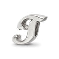 Sterling Silver Reflections Letter T Script Bead