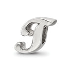 Sterling Silver Reflections Letter T Script Bead