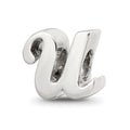 Sterling Silver Reflections Letter U Script Bead