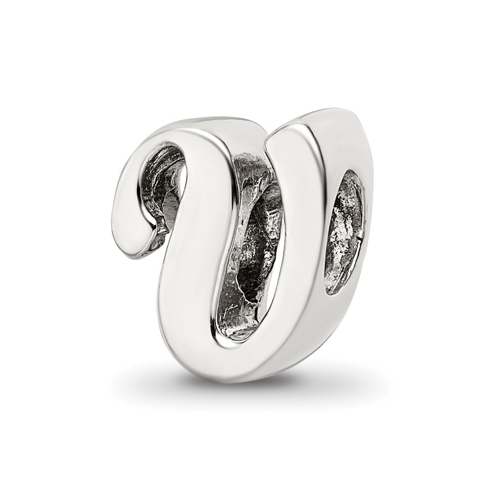 Sterling Silver Reflections Letter V Script Bead