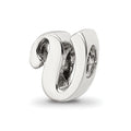 Sterling Silver Reflections Letter V Script Bead