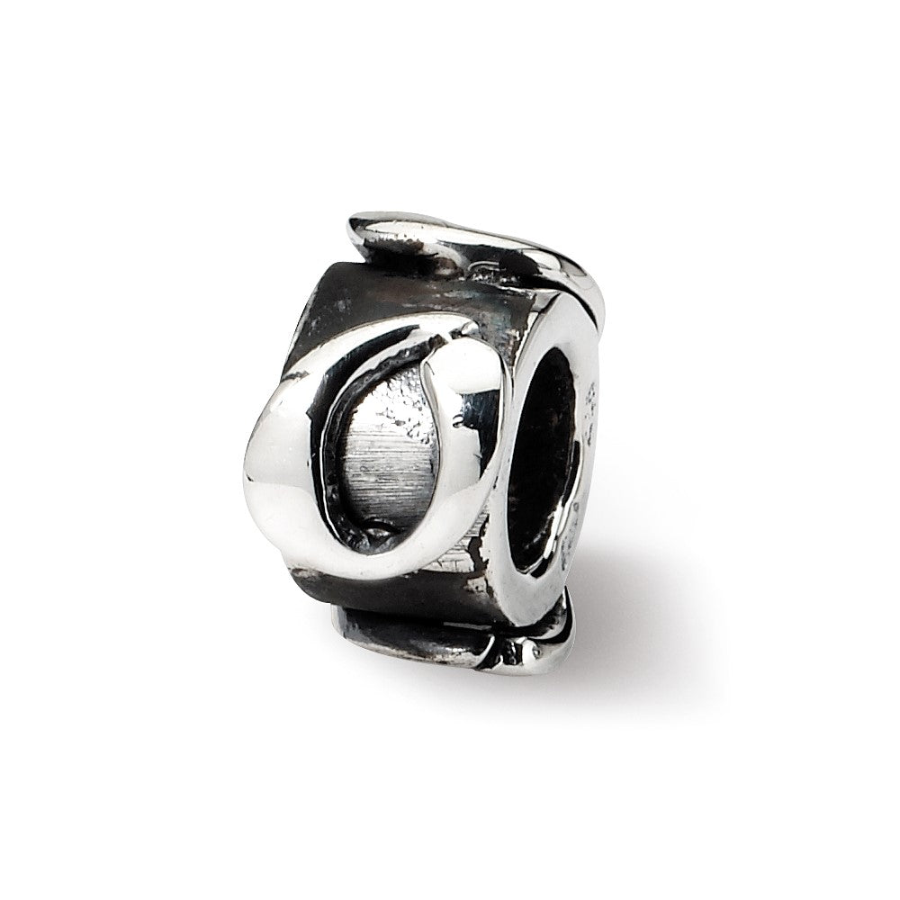 Sterling Silver Reflections Letter Q Message Bead