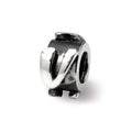 Sterling Silver Reflections Letter V Message Bead