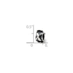 Sterling Silver Reflections Letter X Message Bead