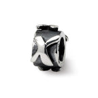 Sterling Silver Reflections Letter X Message Bead