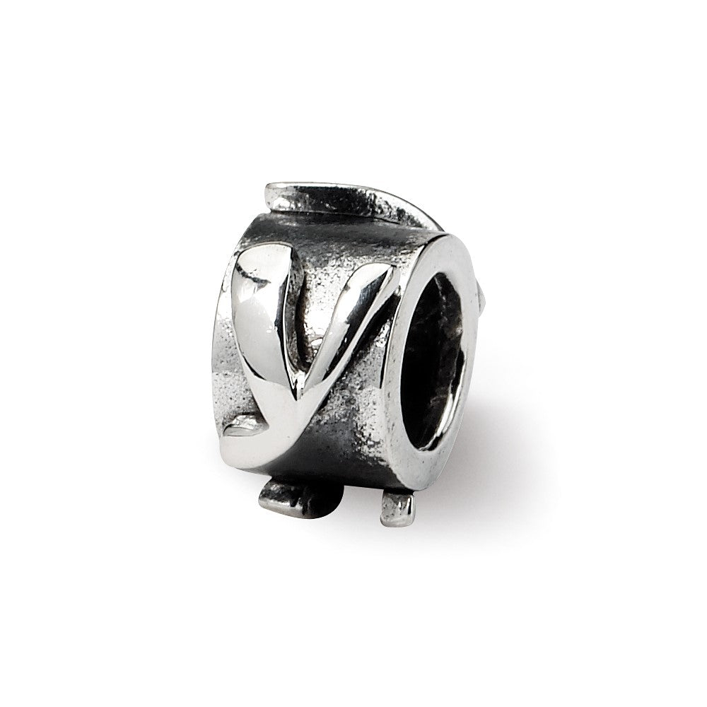 Sterling Silver Reflections Letter Y Message Bead