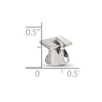 Sterling silver Reflections Graduation Cap Bead