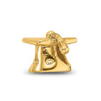 Sterling Silver Gold-plated Reflections Graduation Cap Bead