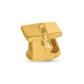 Sterling Silver Gold-plated Reflections Graduation Cap Bead