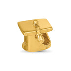 Sterling Silver Gold-plated Reflections Graduation Cap Bead
