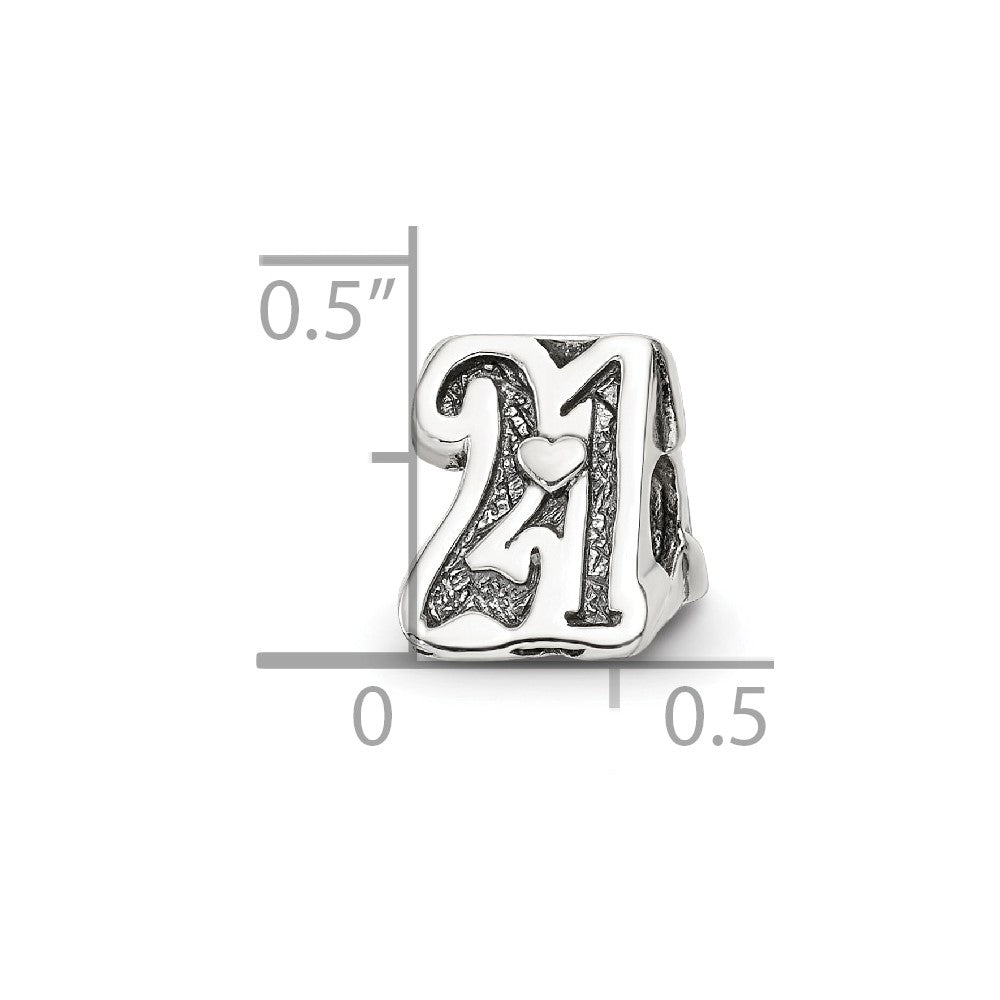 Sterling silver Reflections Sweet 21 Bead