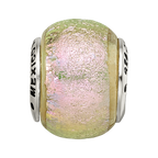 Sterling Silver Reflections Pink Dichroic Glass Bead