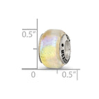 Sterling Silver Reflections Rainbow Dichroic Glass Bead