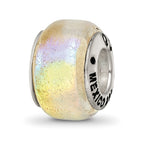 Sterling Silver Reflections Rainbow Dichroic Glass Bead