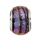 Sterling Silver Reflections Purple Dichroic Glass Bead