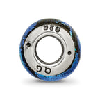 Sterling Silver Reflections Green Dichroic Glass Bead