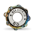 Sterling Silver Reflections Rainbow Dichroic Glass Bead