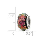 Sterling Silver Reflections Rainbow Dichroic Glass Bead
