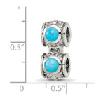 Sterling Silver Reflections Turquoise Connector Bead