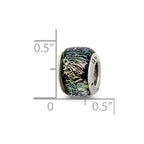 Sterling Silver Reflections Rainbow Dichroic Glass Bead