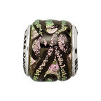 Sterling Silver Reflections Pink Dichroic Glass Bead