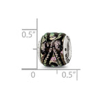 Sterling Silver Reflections Pink Dichroic Glass Bead