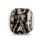 Sterling Silver Reflections Pink Dichroic Glass Bead